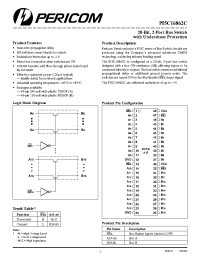 Datasheet PI5C162862C manufacturer Pericom