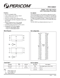 Datasheet PI5C16862CAE manufacturer Pericom