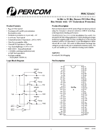 Datasheet PI5C32161C manufacturer Pericom