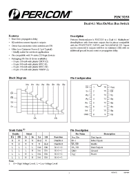 Datasheet PI5C3253 manufacturer Pericom