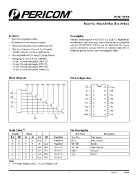 Datasheet PI5C3253W manufacturer Pericom