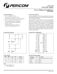 Datasheet PI5C3390S manufacturer Pericom