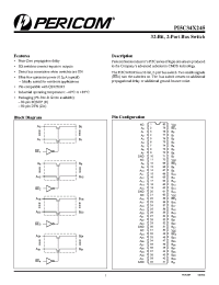 Datasheet PI5C34X245 manufacturer Pericom