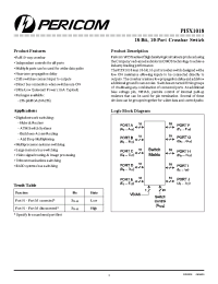 Datasheet PI5X1018 manufacturer Pericom