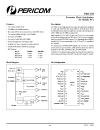 Datasheet PI6C103H manufacturer Pericom