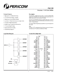 Datasheet PI6C180 manufacturer Pericom