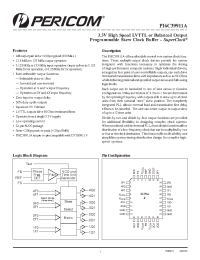Datasheet PI6C39911A manufacturer Pericom