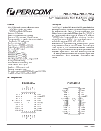 Datasheet PI6C3Q991A-5I manufacturer Pericom