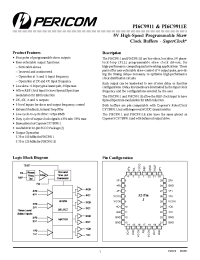 Datasheet PI6C9911E-2J manufacturer Pericom