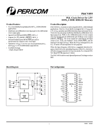 Datasheet PI6CV855 manufacturer Pericom