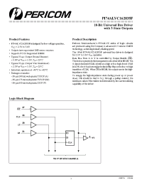 Datasheet PI74ALVC162835F manufacturer Pericom