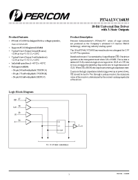 Datasheet PI74ALVC16835K manufacturer Pericom