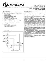 Datasheet PI74ALVCH16501V manufacturer Pericom