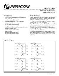 Datasheet PI74AVC16244A manufacturer Pericom
