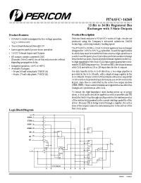 Datasheet PI74AVC16268 manufacturer Pericom