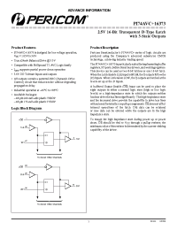 Datasheet PI74AVC+16373 manufacturer Pericom