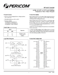 Datasheet PI74AVC164245 manufacturer Pericom