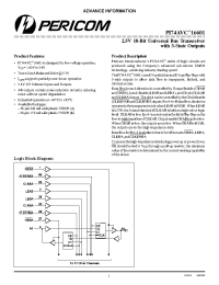 Datasheet PI74AVC+16601 manufacturer Pericom