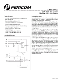 Datasheet PI74AVC+16823 manufacturer Pericom