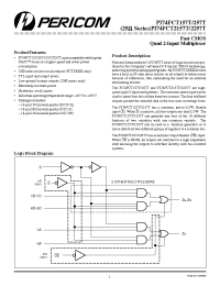 Datasheet PI74FCT157T/257T manufacturer Pericom