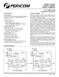 Datasheet PI74FCT162646 manufacturer Pericom
