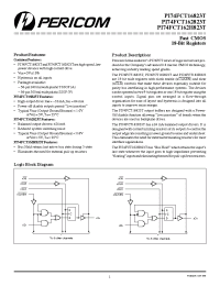Datasheet PI74FCT162823TA manufacturer Pericom