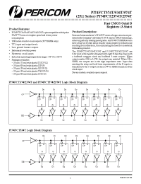 Datasheet PI74FCT534T manufacturer Pericom