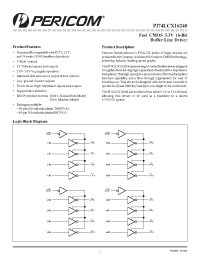 Datasheet PI74LCX16240A manufacturer Pericom