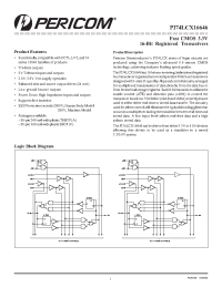 Datasheet PI74LCX16646V manufacturer Pericom