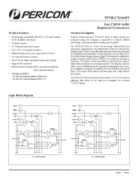 Datasheet PI74LCX16652V manufacturer Pericom