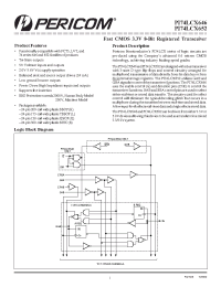 Datasheet PI74LCX652H manufacturer Pericom