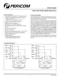Datasheet PI74LPT16543 manufacturer Pericom