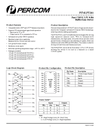 Datasheet PI74LPT241C manufacturer Pericom