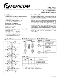 Datasheet PI74LPT245 manufacturer Pericom