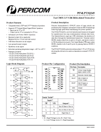 Datasheet PI74LPT2Q245 manufacturer Pericom