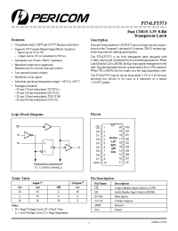 Datasheet PI74LPT573A manufacturer Pericom