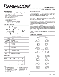 Datasheet PI74SSTV16857A manufacturer Pericom