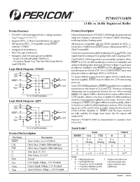 Datasheet PI74SSTV16859 manufacturer Pericom
