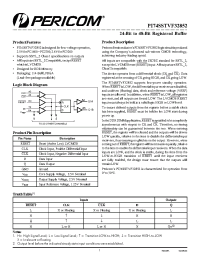 Datasheet PI74SSTVF32852 manufacturer Pericom