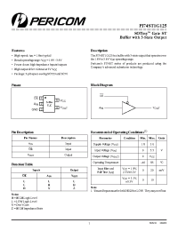 Datasheet PI74ST1G125C manufacturer Pericom