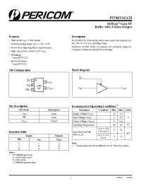Datasheet PI74ST1G125CEX manufacturer Pericom
