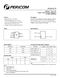 Datasheet PI74ST1G79CX manufacturer Pericom