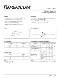 Datasheet PI74STX1G14 manufacturer Pericom