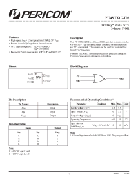 Datasheet PI74STX1GT02 manufacturer Pericom
