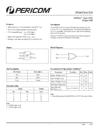 Datasheet PI74STX1GT32 manufacturer Pericom