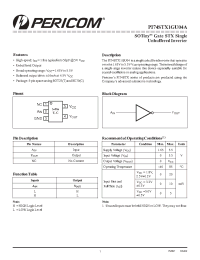 Datasheet PI74STX1GU04ACX manufacturer Pericom