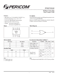 Datasheet PI74STX2G02 manufacturer Pericom