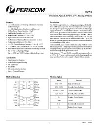 Datasheet PS394CWP manufacturer Pericom