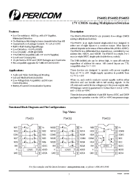 Datasheet PS4052CSE manufacturer Pericom