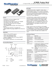 Datasheet SCR050T manufacturer Pericom